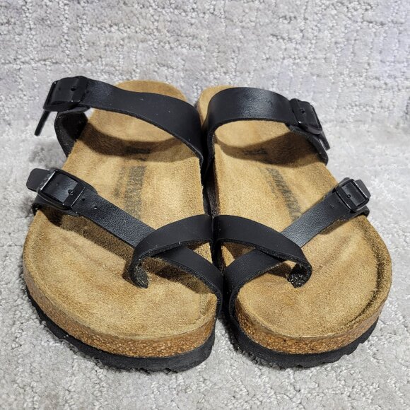 Birkenstock Mayari Unisex Size EU 37 US L6 M4 R Black Birko-Flor Slide Sandals. - Picture 8 of 11